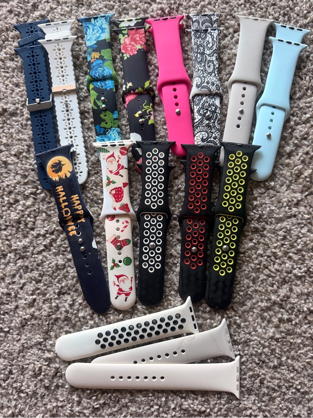 Lot of 13 Apple Watch Bands-44mm/45mm/49mm-New & Used-Various colors - Picture 2 of 6